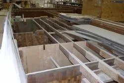  Yacht Photos Pics 2010 Westport/West Bay Motor Yacht under construction, showcasing interior framework and materials.