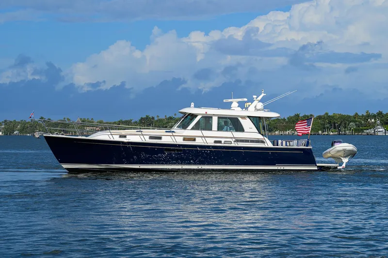 Vienna Yacht Photos Pics 2018 Sabre 48 Salon Express yacht cruising on a sunny day with clear skies.