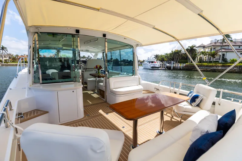 Covert III Yacht Photos Pics MJM 53 Covert III - Exterior Aft Deck