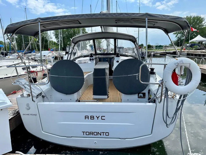  Yacht Photos Pics 2023 Beneteau Oceanis 34.1 yacht docked in Toronto marina.