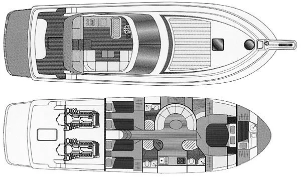  Yacht Photos Pics Manufacturer Provided Image: 57 - deck & cabin plan