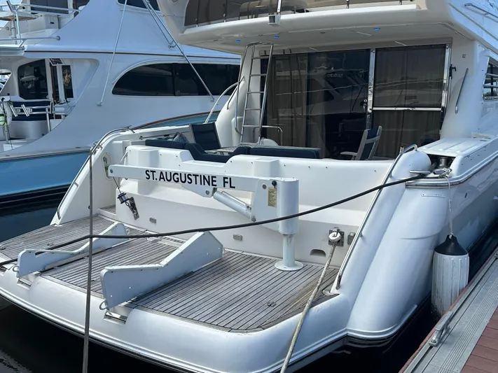  Yacht Photos Pics 2000 Viking Princess Sport Cruiser docked in St. Augustine, FL marina.