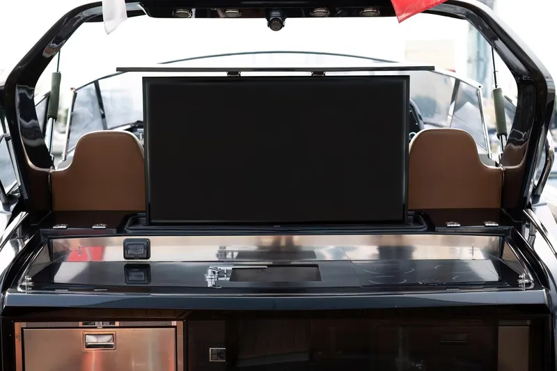 Aquaholic Yacht Photos Pics Luxury interior of 2017 Sacs Marine Sacs Strider 18 yacht with modern amenities.