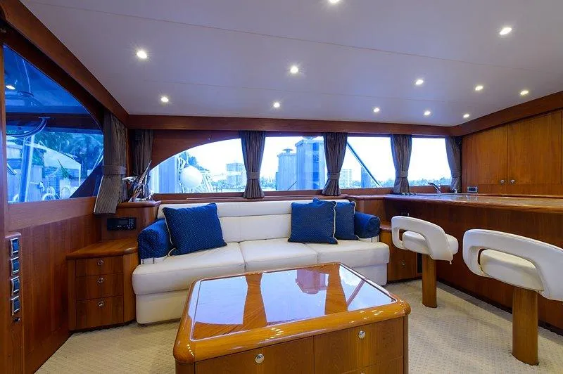 Ship's Cafe Yacht Photos Pics Luxurious interior of a 1987 Custom Carolina Merritt yacht.