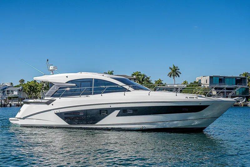  Yacht Photos Pics Beneteau Gran Turismo 45 yacht, 2022, on calm water.