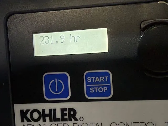 Stress Relief Yacht Photos Pics Kohler control panel showing 281.9 hours on a 2013 Formula 350 boat.