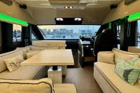 Luxurious interior of 2017 Cranchi E 52 F yacht with elegant seating and modern design.
