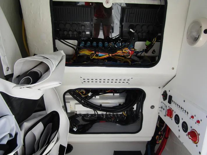  Yacht Photos Pics 2024 Wellcraft 263 Fisherman boat electrical and control panel.