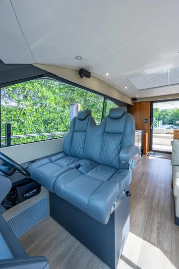 Ciento Siete Yacht Photos Pics Interior of 2020 Maritimo X50 yacht with luxurious seating and modern design.