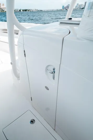  Yacht Photos Pics 2012 Jupiter 34 FS boat interior with white cabinetry and ocean view.