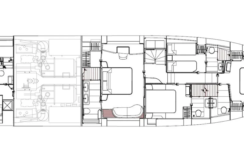  Yacht Photos Pics Floor plan of 2024 Princess X80 yacht, showcasing detailed interior layout and design.