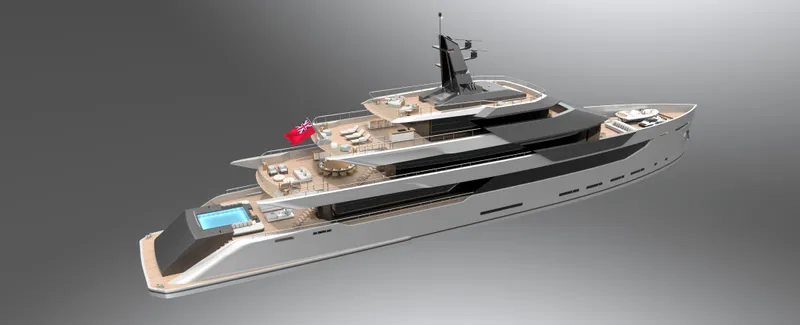 Above + Beyond Yacht Photos Pics Futuristic Turquoise 65M yacht, 2028 model, featuring sleek design and luxurious amenities.