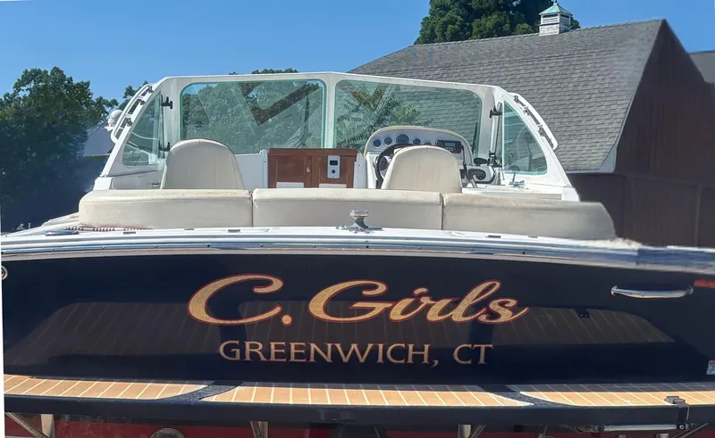  Yacht Photos Pics 2015 Hunt Yachts Harrier 25 Sport boat with "C. Girls" name, Greenwich, CT.