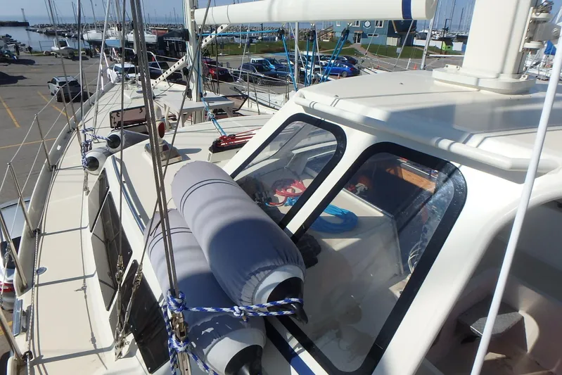 Si J'avais Su Yacht Photos Pics Custom Gilbert Caroff Lex Eterna 47 sailboat, 2017 model, docked at marina with visible deck details.