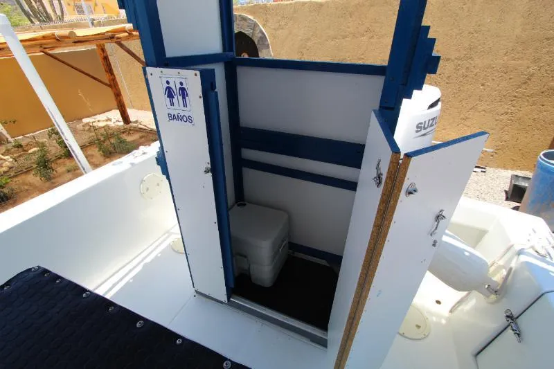  Yacht Photos Pics 2022 Grady-White Canyon 336 boat with onboard bathroom facility.