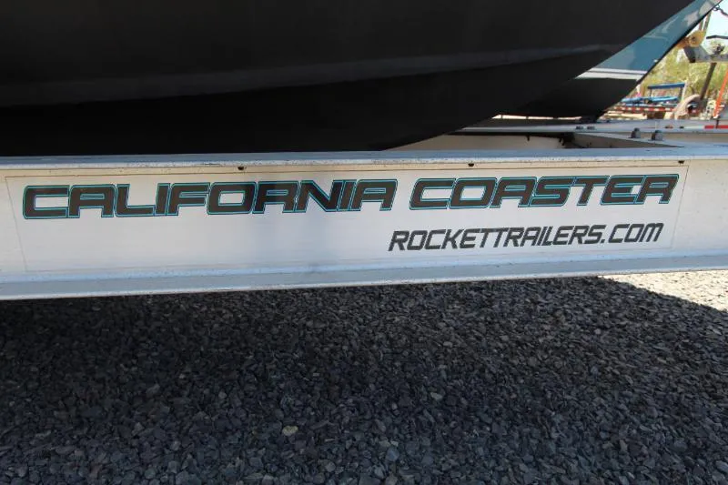  Yacht Photos Pics Trailer with "California Coaster" and "rockettrailers.com" text, for Grady-White Canyon 336, 2022 model.