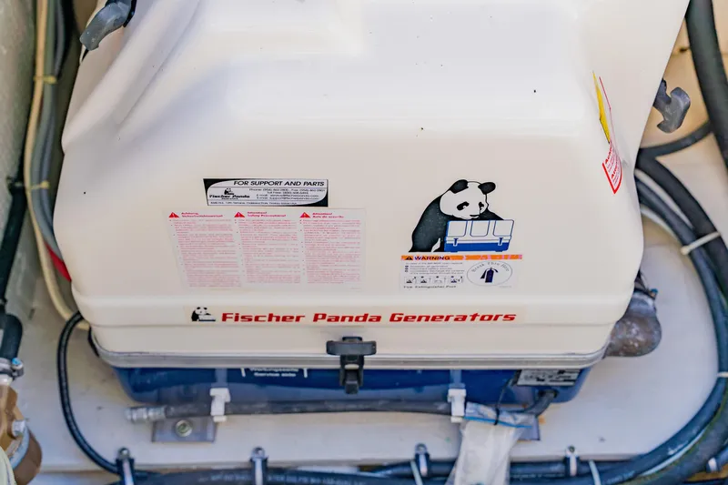 Yacht Photos Pics Fischer Panda generator in 2013 Grady-White Freedom 335 boat engine compartment.