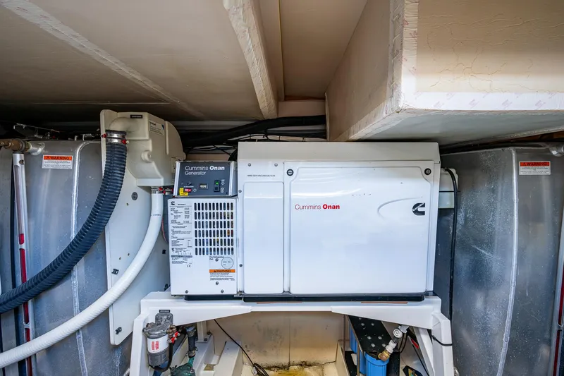  Yacht Photos Pics Cummins Onan generator in 2014 Prestige 550 yacht engine room.