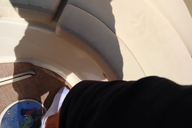  Yacht Photos Pics Interior view of 2020 Chris-Craft Calypso 30 boat with seating and flooring details.