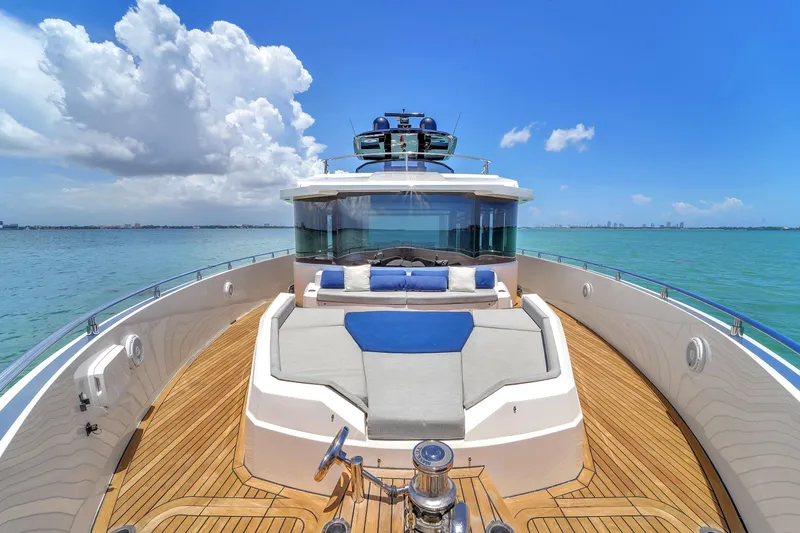  Yacht Photos Pics Luxurious 2021 OKEAN 80 yacht with spacious deck and ocean view.