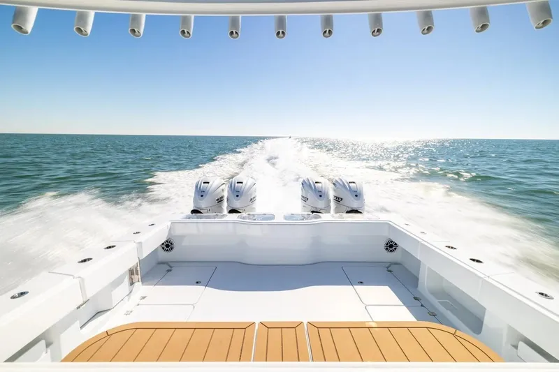 Best Medicine II Yacht Photos Pics 2022 Freeman 47 boat cruising on open sea with powerful engines.