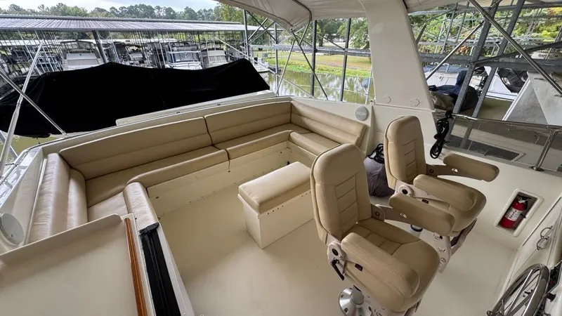 Lila Blue Yacht Photos Pics Flybridge looking aft