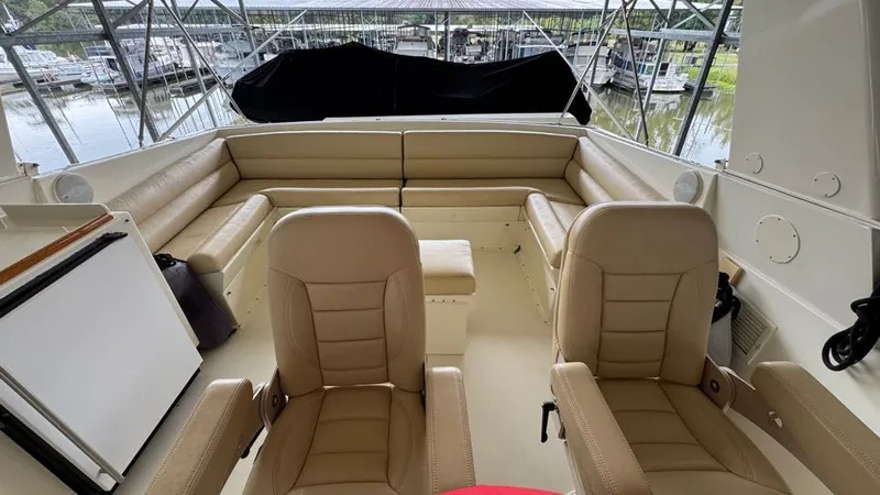 Lila Blue Yacht Photos Pics Flybridge looking aft