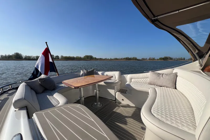 La Koko Yacht Photos Pics Luxurious 2012 Zeelander Z44 yacht with elegant seating and scenic water view.