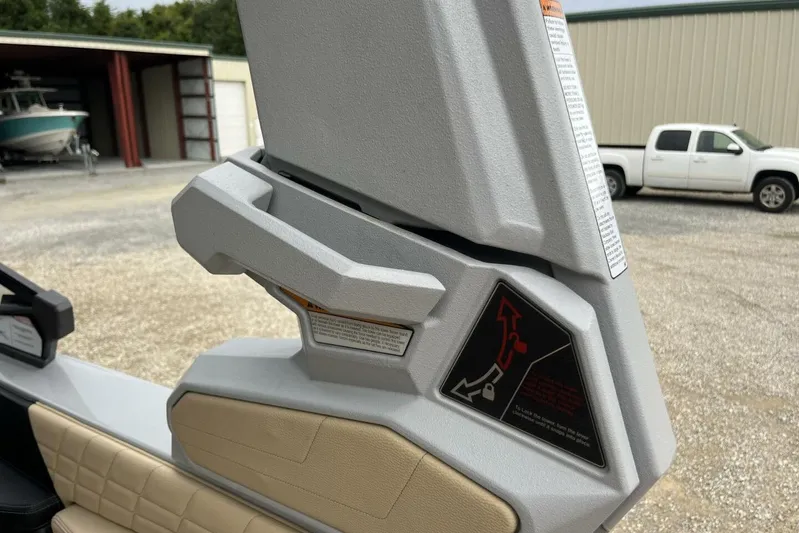  Yacht Photos Pics 2022 Nautique Super Air Nautique G23 interior detail with instructional label.