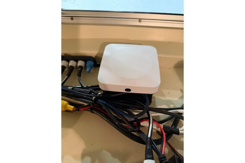 Chad-m Yacht Photos Pics Electrical wiring and device inside 2022 Covey Island 38 Lobster Yacht.