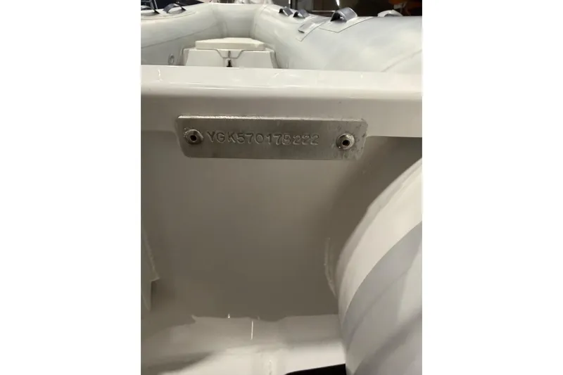 Chad-m Yacht Photos Pics 2022 Covey Island 38 Lobster Yacht hull identification number plate.