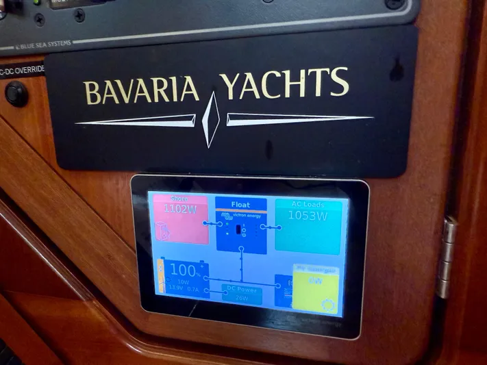 Epoch Yacht Photos Pics Control panel displaying power usage.