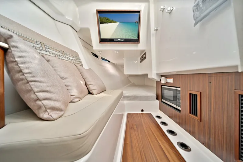 Water S.h.e.d. Yacht Photos Pics Pursuit 2021 365 Dual Console- Berth- WATER S.H.E.D.