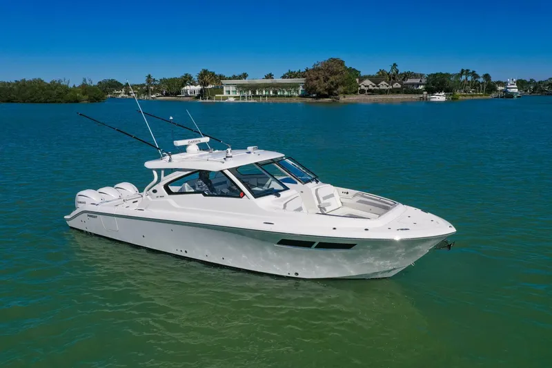 Water S.h.e.d. Yacht Photos Pics Pursuit 2021 365 Dual Console-"WATER S.H.E.D."