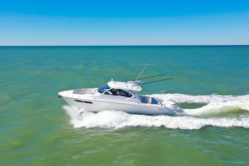 Water S.h.e.d. Yacht Photos Pics Pursuit 2021 365 Dual Console-"WATER S.H.E.D."