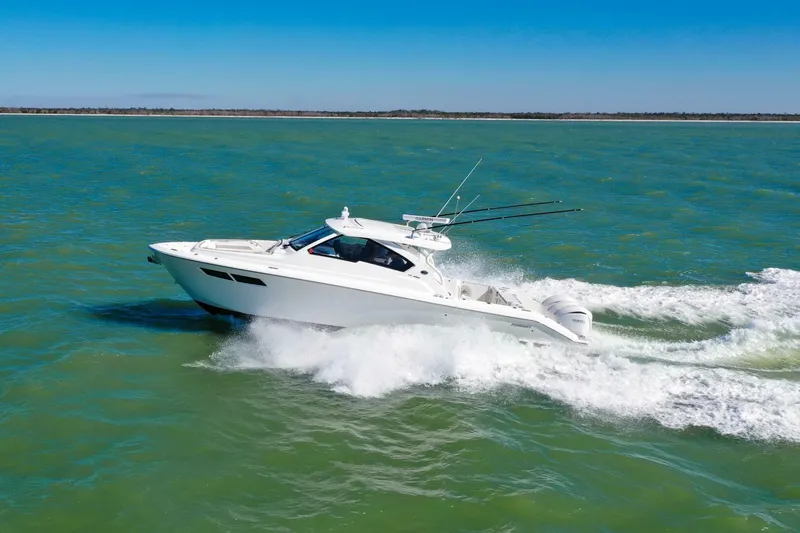 Water S.h.e.d. Yacht Photos Pics Pursuit 2021 365 Dual Console-"WATER S.H.E.D."