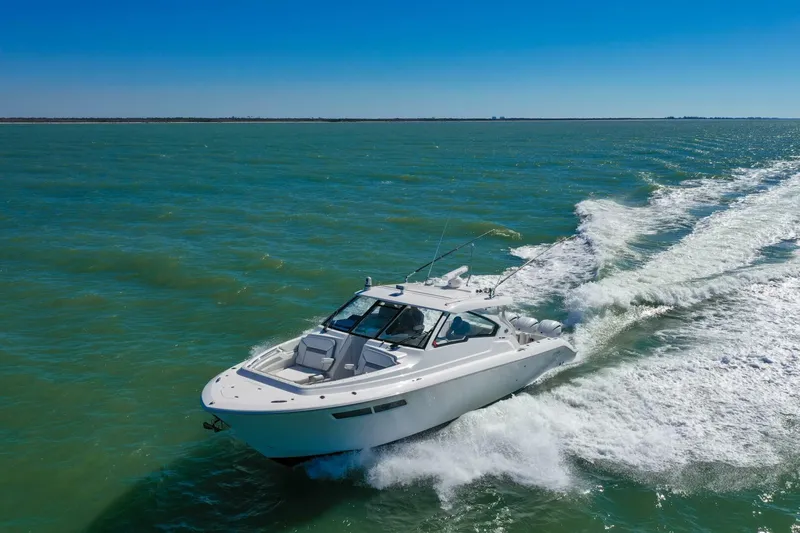 Water S.h.e.d. Yacht Photos Pics Pursuit 2021 365 Dual Console-"WATER S.H.E.D."