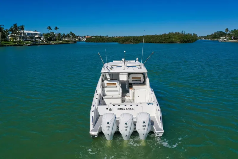 Water S.h.e.d. Yacht Photos Pics Pursuit 2021 365 Dual Console-"WATER S.H.E.D."