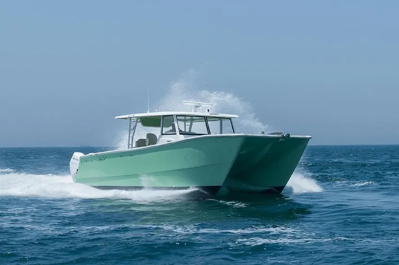  Yacht Photos Pics 2026 SilverCAT 40CC ULTRA catamaran cruising on open sea.