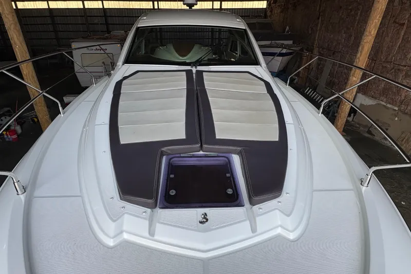  Yacht Photos Pics 2016 Beneteau Gran Turismo 40 yacht with sleek deck design in storage.