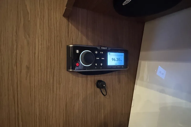  Yacht Photos Pics Fusion marine stereo system on 2016 Beneteau Gran Turismo 40 yacht interior.