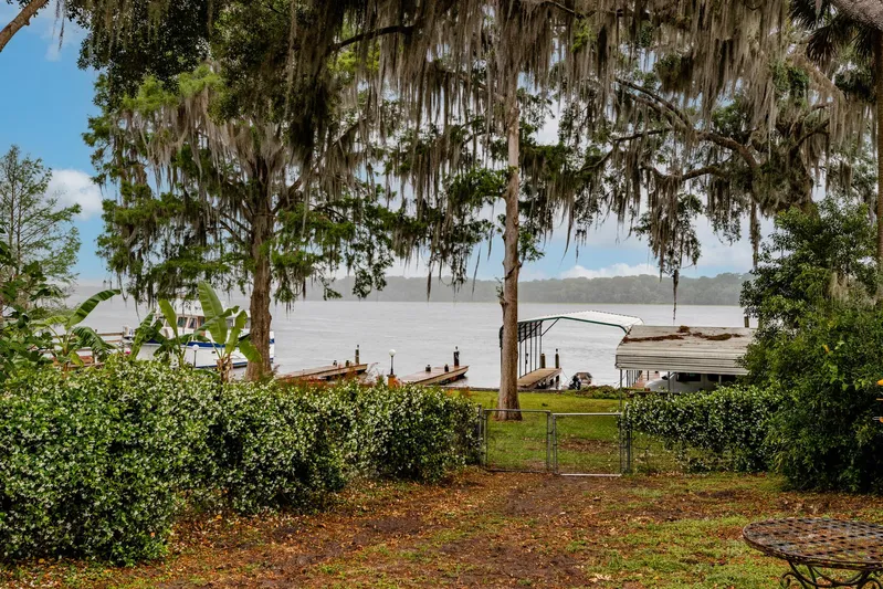 Shangri-la Yacht Photos Pics Scenic waterfront view with boats, trees, and Cheoy Lee ocean access deeded slips, 1978.