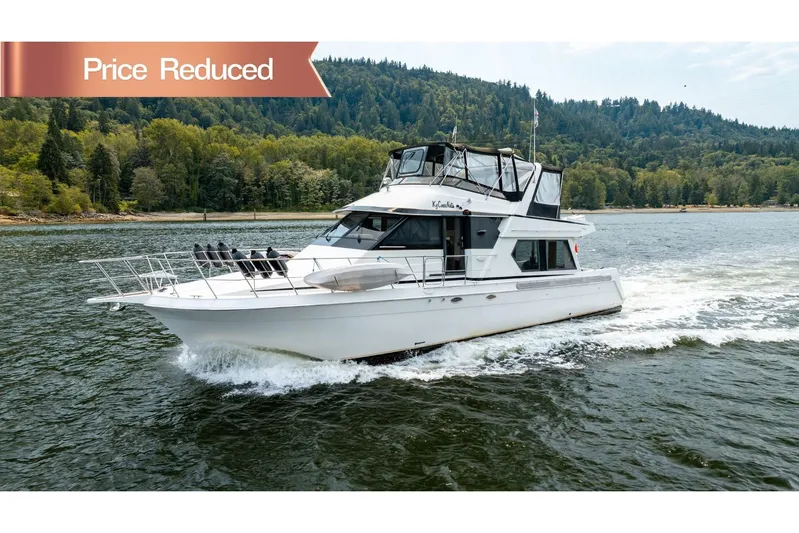 Kycournata Yacht Photos Pics 1997 Navigator 56 yacht cruising on a scenic lake, price reduced.