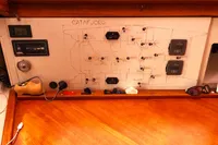 Control panel of a 1996 Custom CATAMARAN 60', featuring navigation and electrical systems.