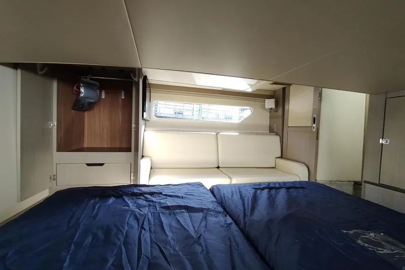 Me Yacht Photos Pics 2021 Regal 42 Fly yacht interior with cozy seating and modern design.