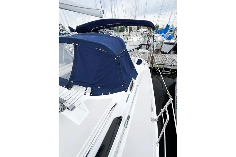 Just Cause Yacht Photos Pics View looking aft around dodger