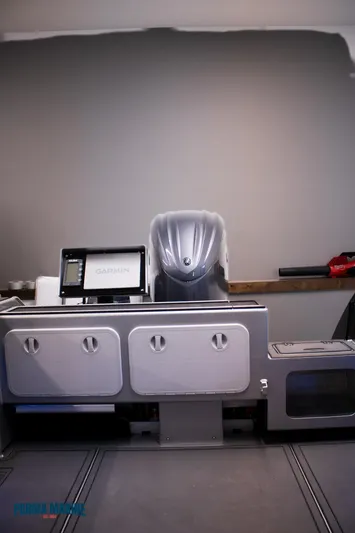  Yacht Photos Pics 2023 Extreme Boats 745 Game King dashboard with modern controls and sleek design.