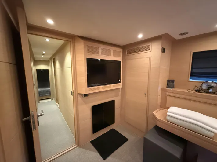  Yacht Photos Pics Luxurious interior of 2008 Conam 75 Widebody yacht with modern amenities and elegant design.