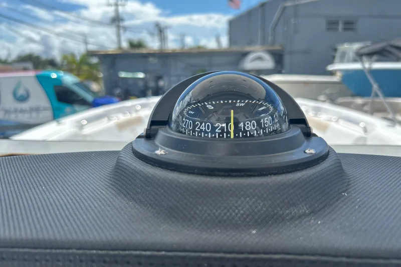  Yacht Photos Pics Compass on 2026 Sea Fox 268 Commander boat, with blurred background.