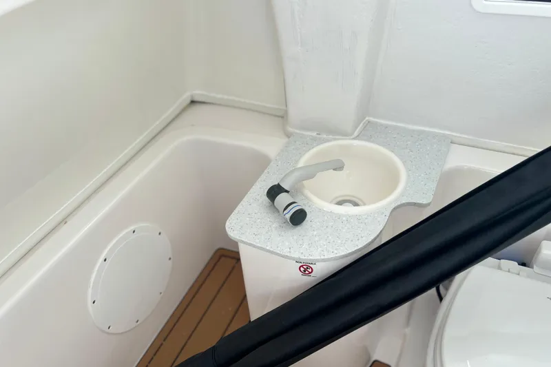  Yacht Photos Pics Interior of 2026 Sea Fox 268 Commander boat featuring a compact sink area.